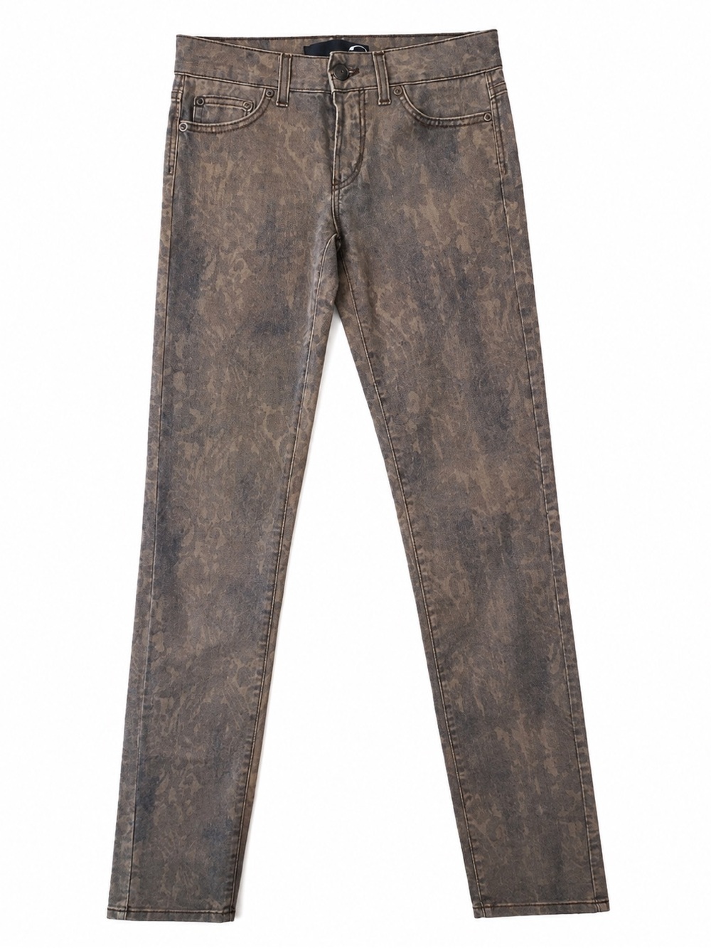 Just Cavalli Roberto Cavalli Jeans IT 40 26 Brown Gray Marbled Acid Wash Italy